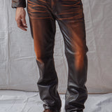 Distressed Leather Pants